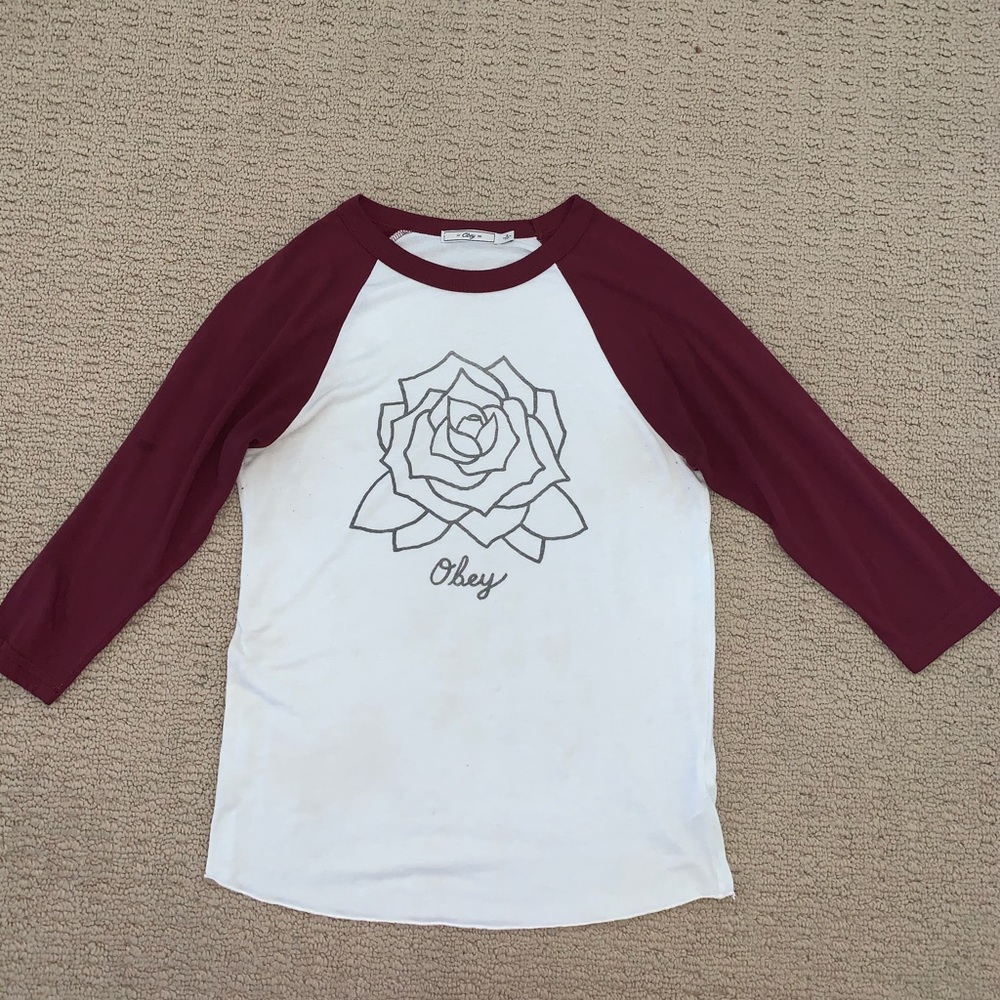 Obey 3/4 sleeve shirt